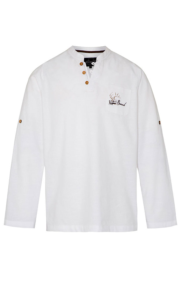 Shirt Quinto, weiß langarm