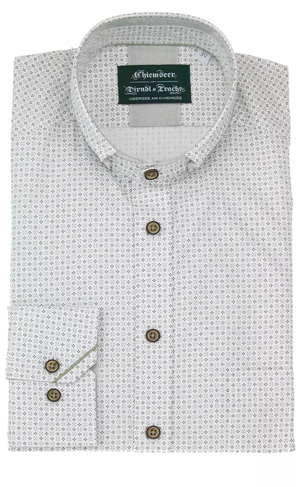 Hemd 3067 10217, grün/weiß - Slim fit