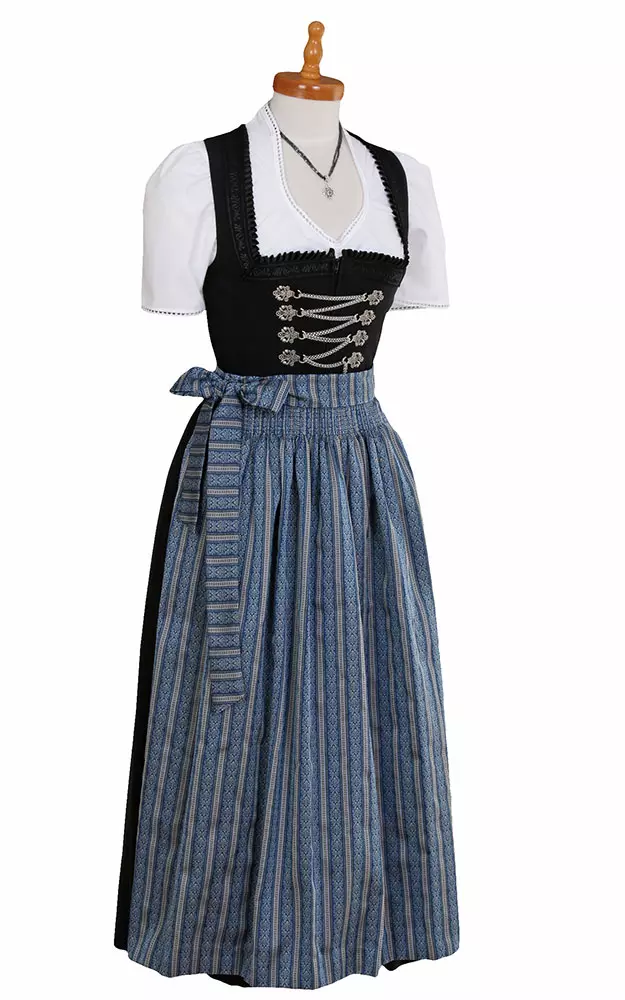 Schürze Streifen, blau