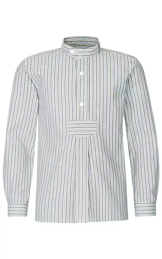 Kinderhemd Lukas, grün gestreift SK