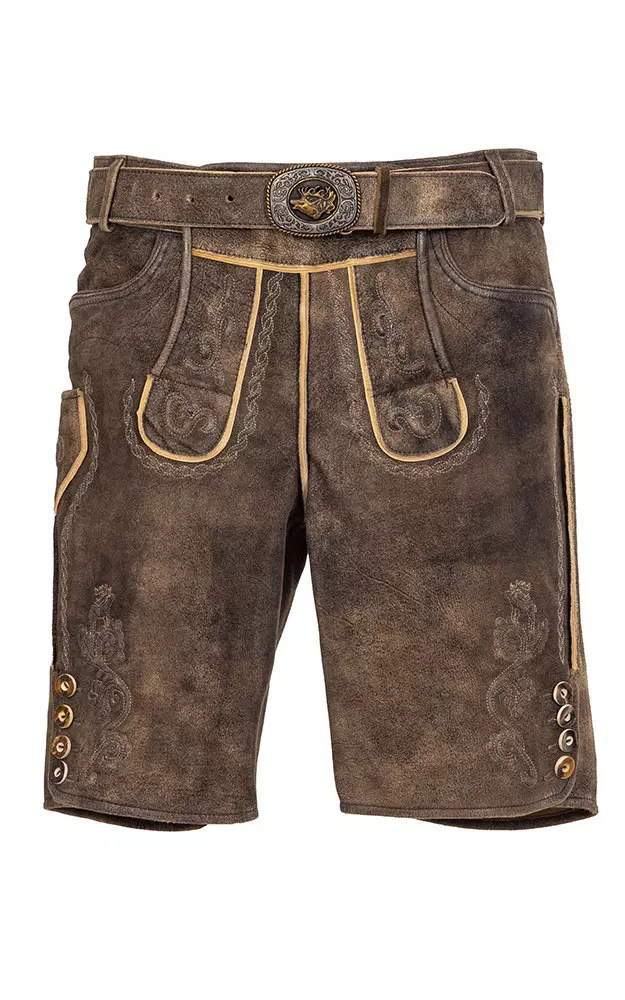 Lederhose Fuschlsee mit Gürtel, marlin