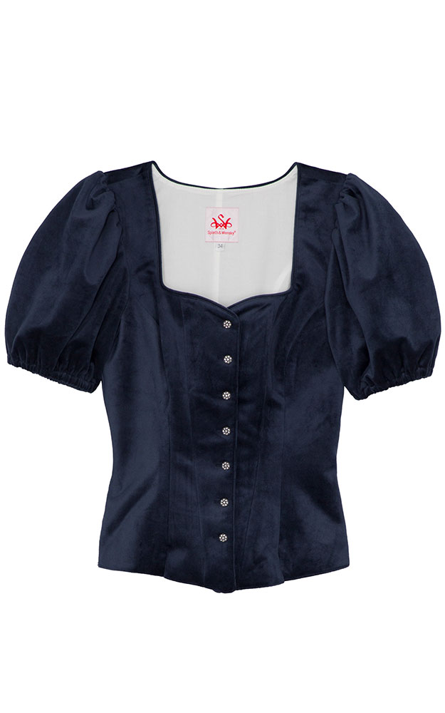 Spenzer Samt Griffin, dunkelblau