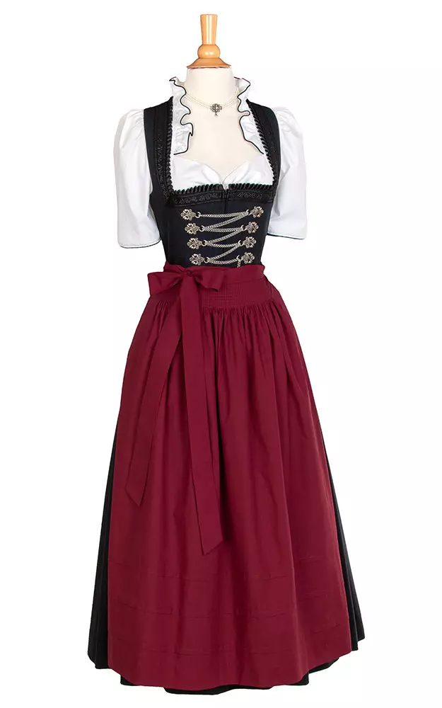 Schürze Stufen, weinrot