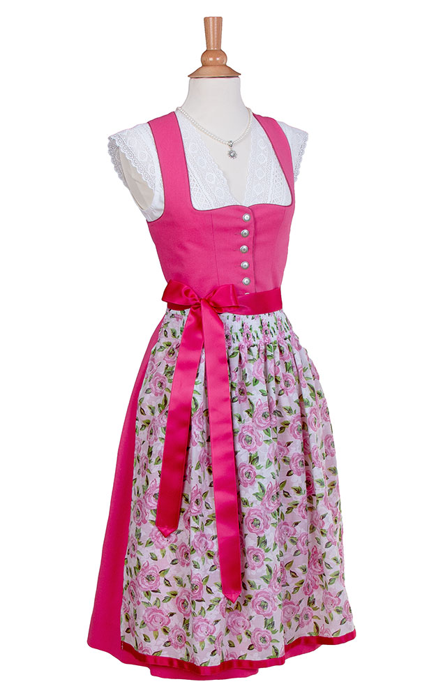 Blusendirndl Birnbach /E pink, mit Schürze