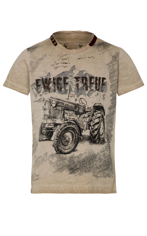 Kinder-Shirt Bulldog, beige