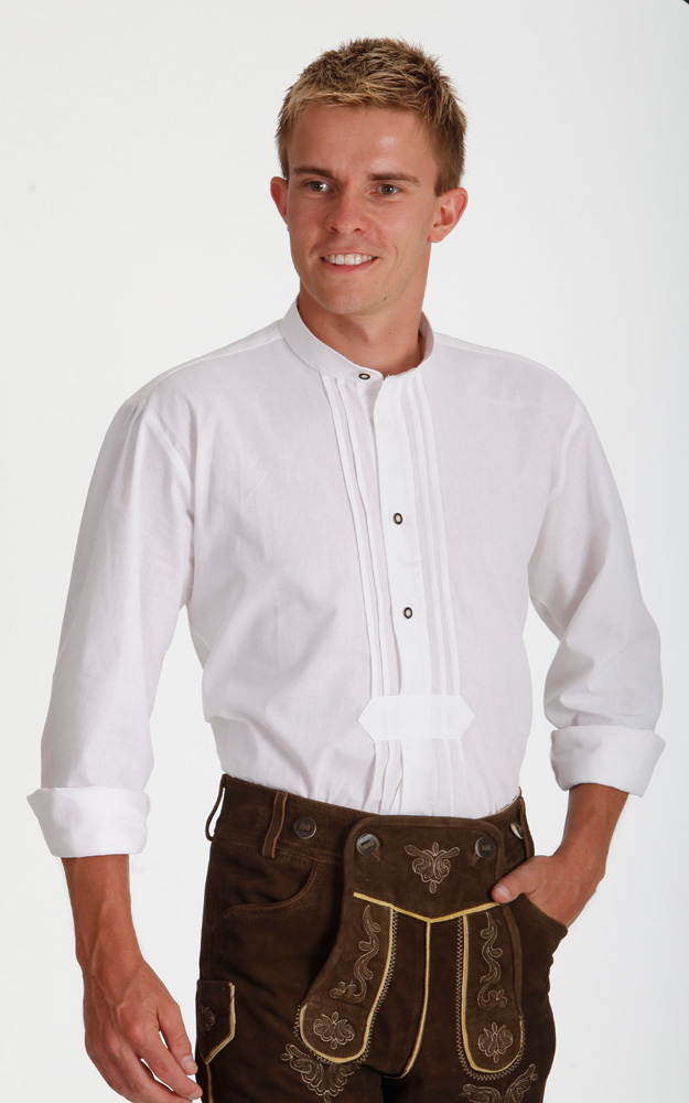 Hemd Anton Stehkragen, weiß