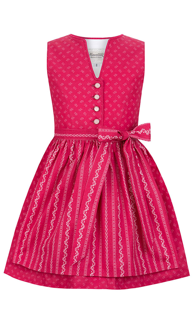 Kinderdirndl Lena mit Schürze, rot