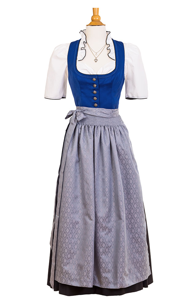 Blusendirndl Schaumburg /E blau/sw, ohne Schürze