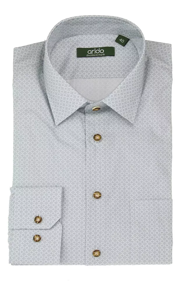 Hemd 2444 3185 32, grau - Slim fit