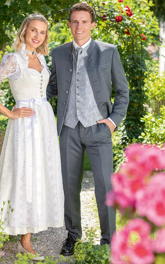 Trachtenanzug Schallaburg, mittelgrau