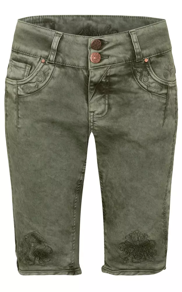 Damen Jeans Short, tanne