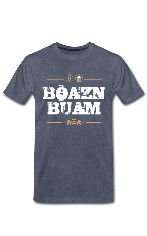 T-Shirt Boazn-Buam, blau meliert