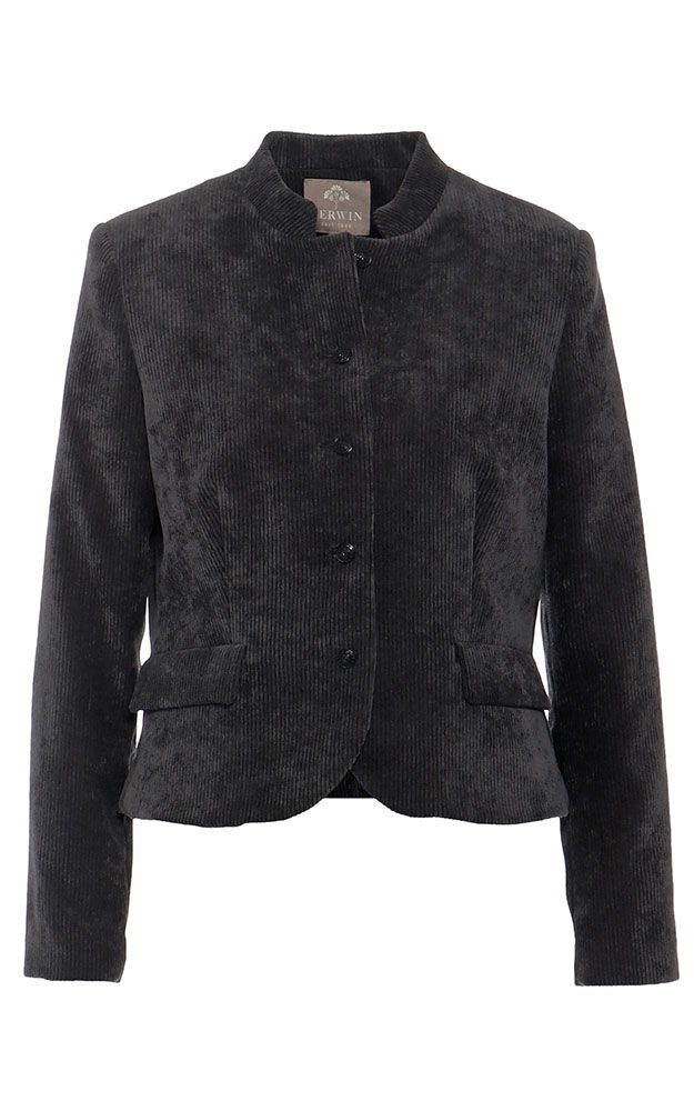 Jacke Cord 95251, schwarz