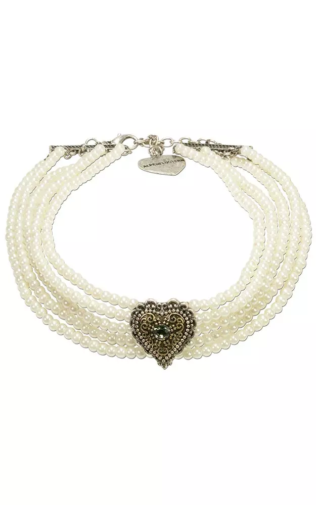 Kette Kropfkette, weiß