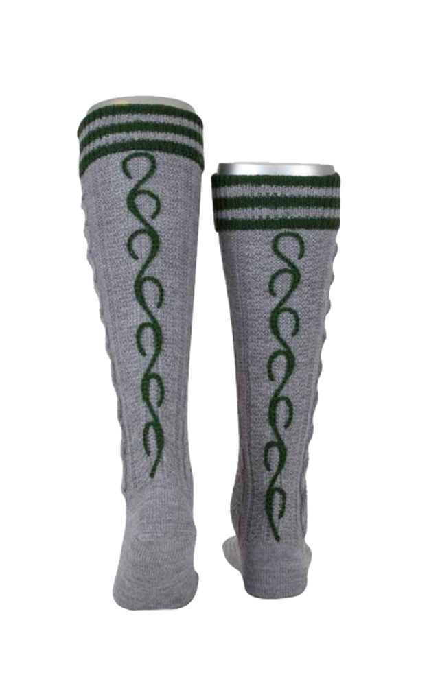 Kniestrümpfe L18995, mittelgrau/tanne