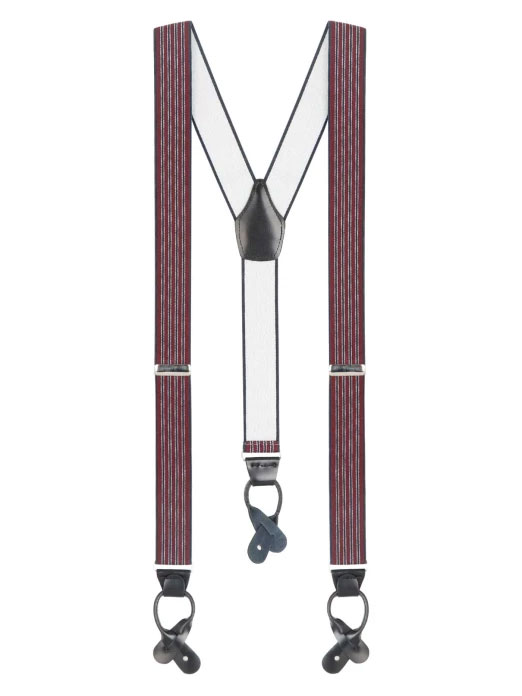 Hosenträger Stresemann, rot/schwarz