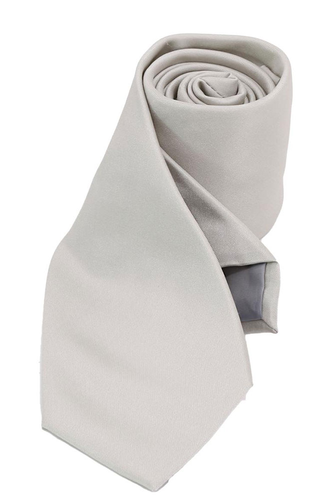 Krawatte, silber uni