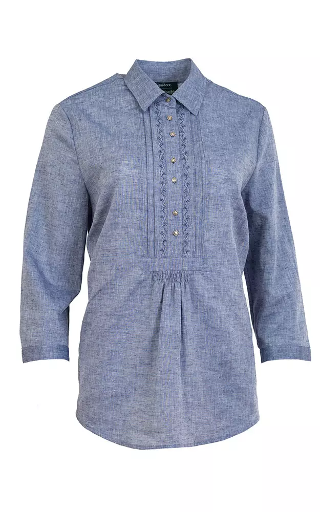 Trachtenbluse 6146 14110, blau