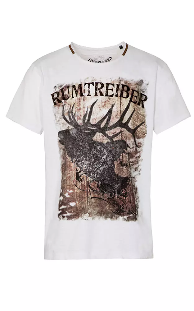 T-Shirt Rumtreiber, weiß