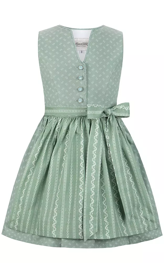 Kinderdirndl Lena mit Schürze, salbeigrün