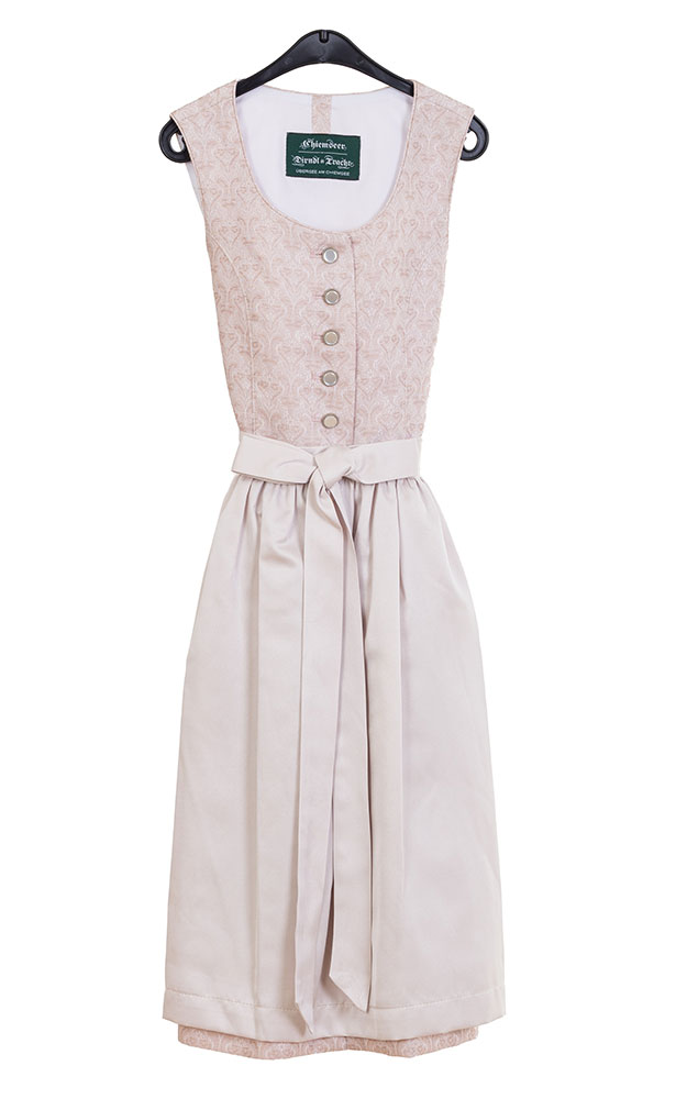 Kinderdirndl Pia 9710 mit Schürze, rose