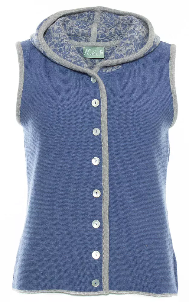 Strickweste Gitti, jeans/silber