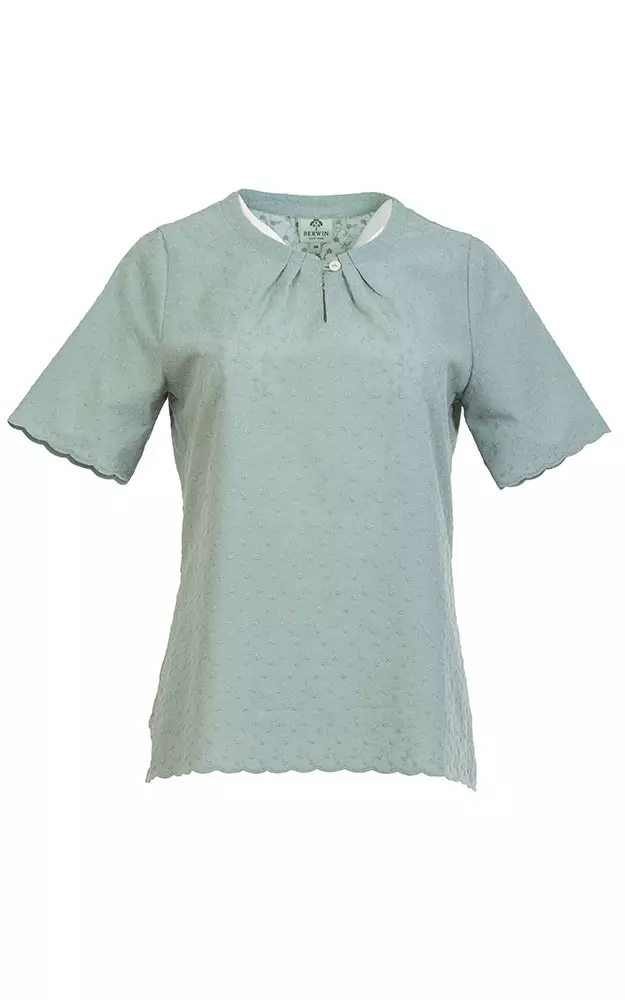 Trachtenshirt 35122, salbeigrün