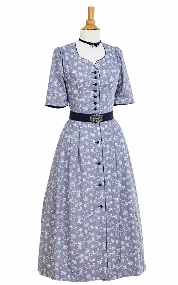 Kleid Grassau /E blau, ohne Schürze