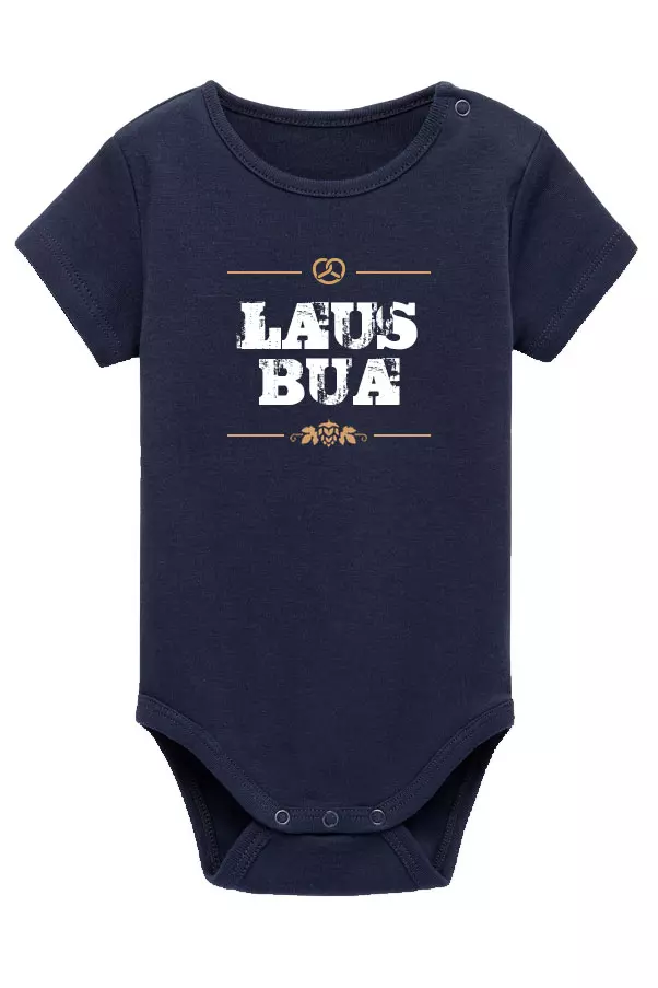 Baby-Body Lausbua kurzarm, dunkelblau