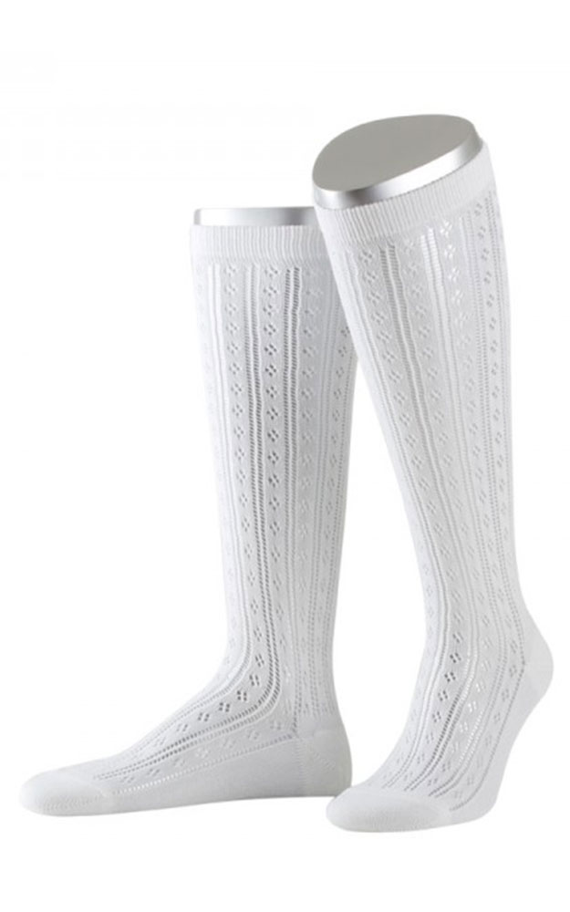 Damenkniestrümpfe L6665, weiß