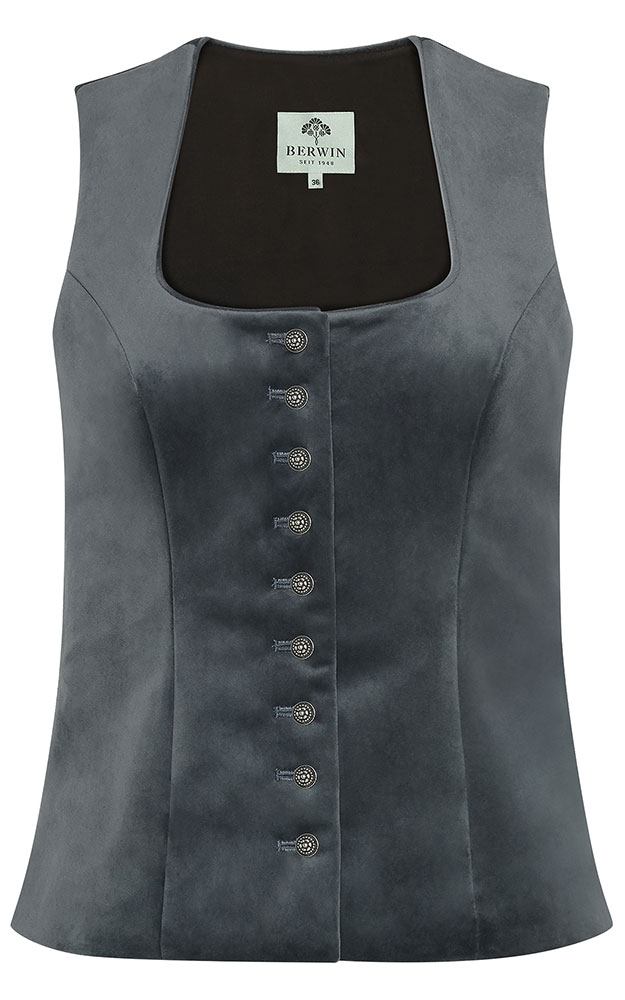 Mieder Samt 64250, grau