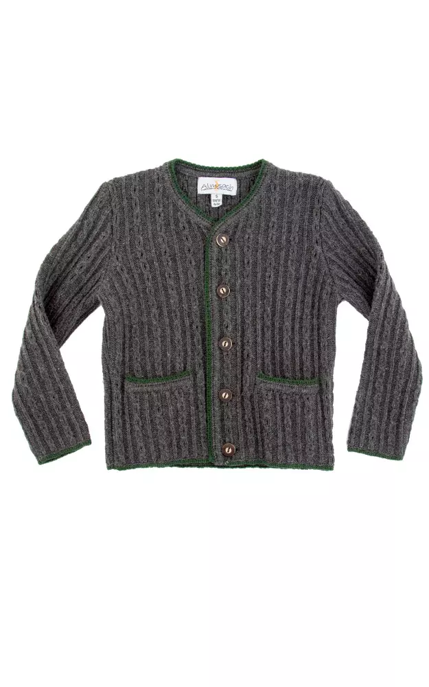 Kinder-Strickjacke SCM44, anthrazit