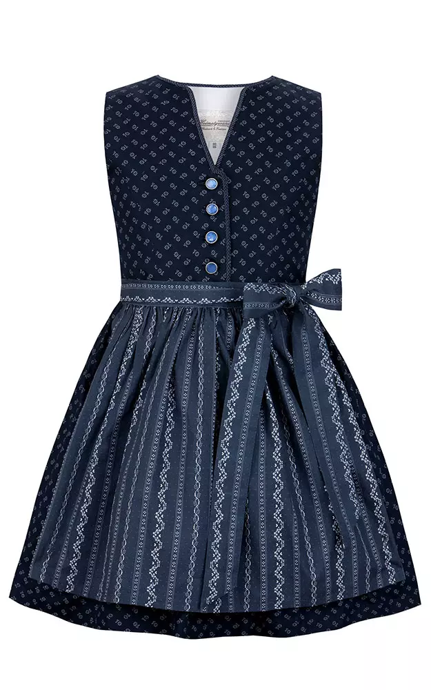 Kinderdirndl Lena mit Schürze, dunkelblau