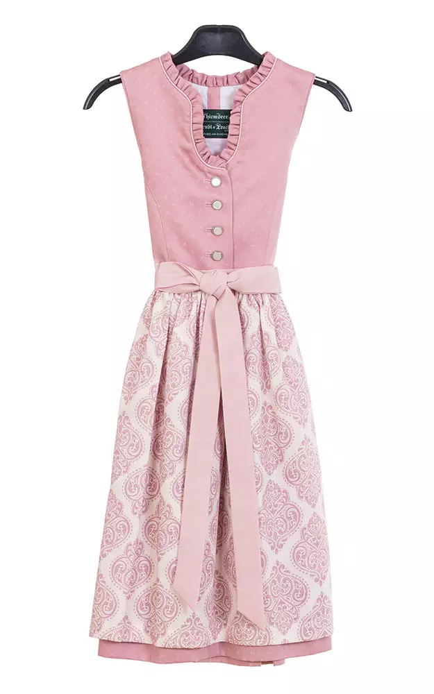 Kinderdirndl Perla mit Schürze, rosa