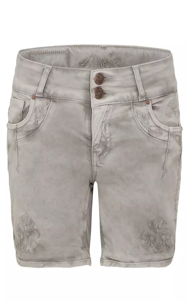 Damen Jeans Short, hellgrau
