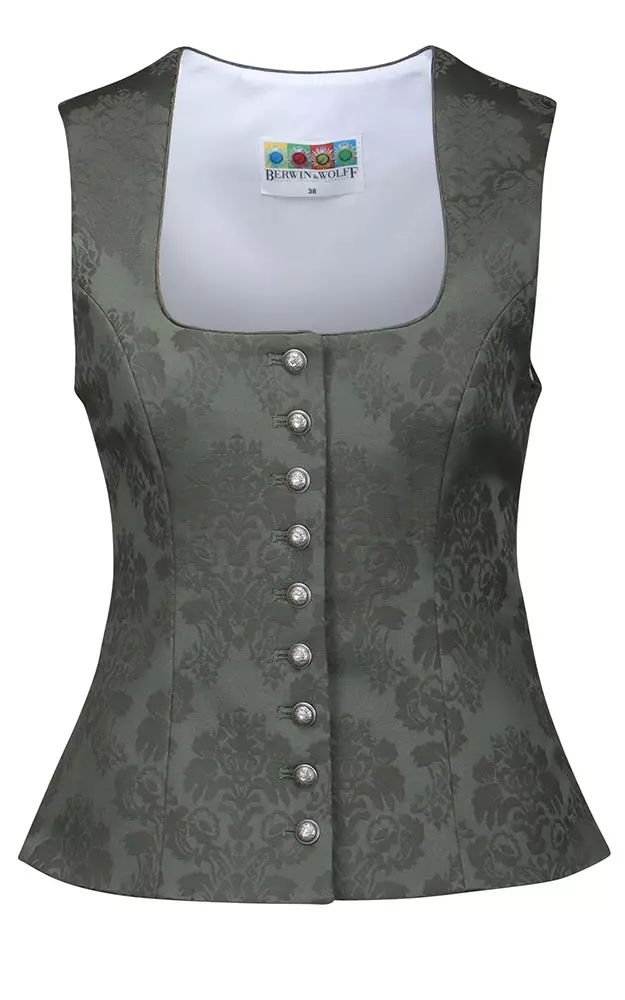 Mieder Jacquard, grün