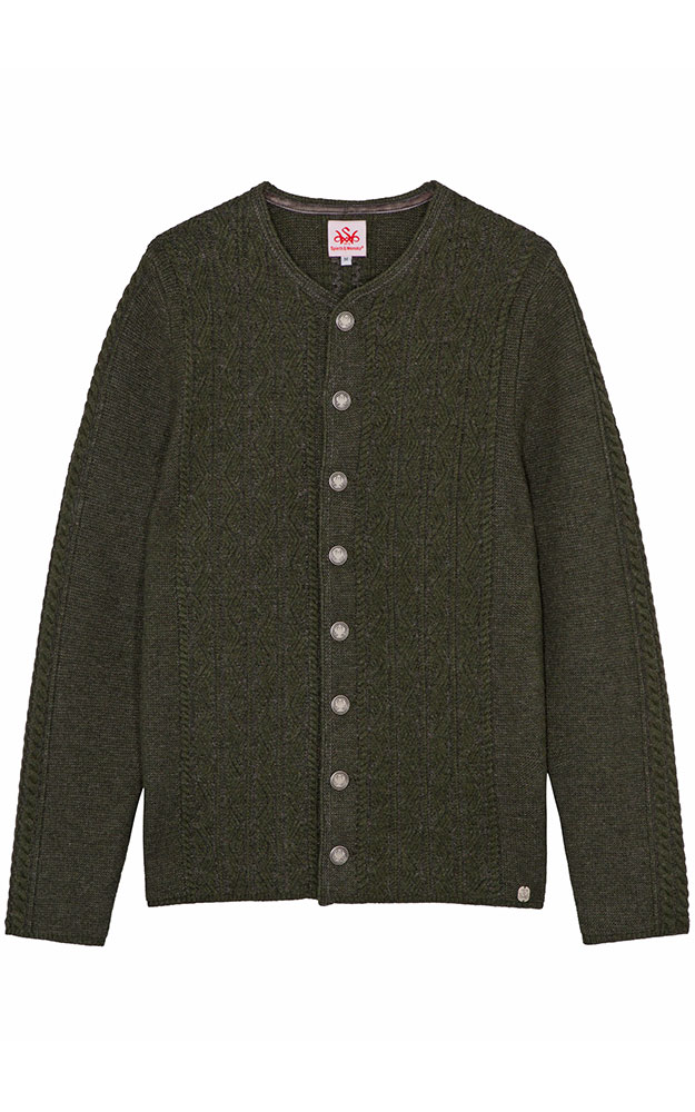 Strickjacke Gent, oliv