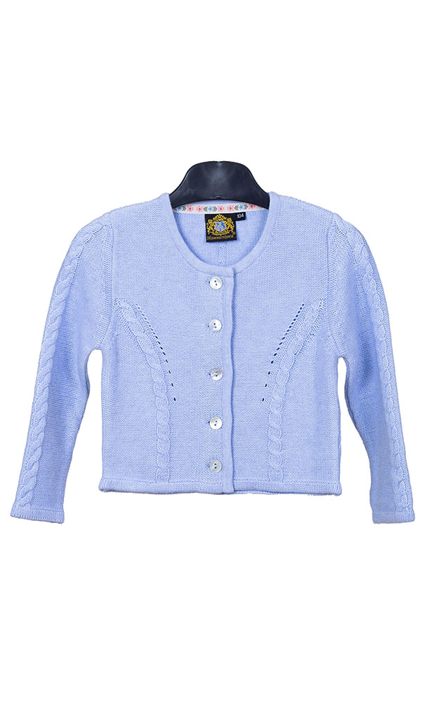 Kinder-Strickjacke Amrum, hellblau