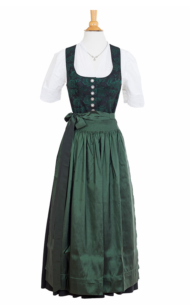 Blusendirndl Bergsee /E grün/schwarz, ohne Schürze