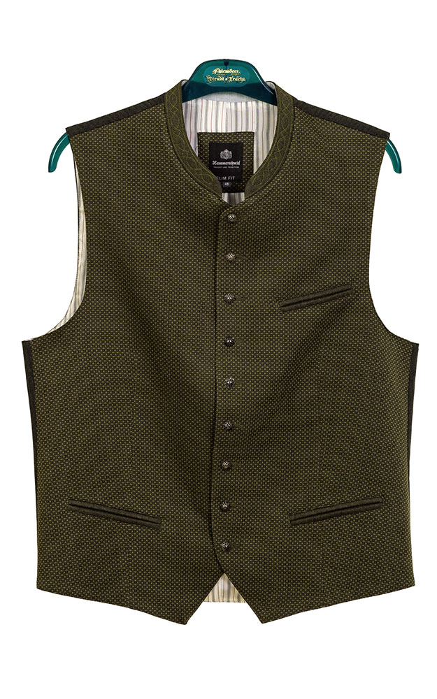 Weste Mirko, olivgrün - Stretch