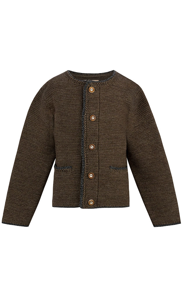 Kinder-Strickjacke, dunkelbraun