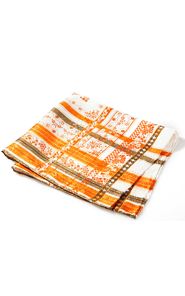 Tuch 611152, orange/braun