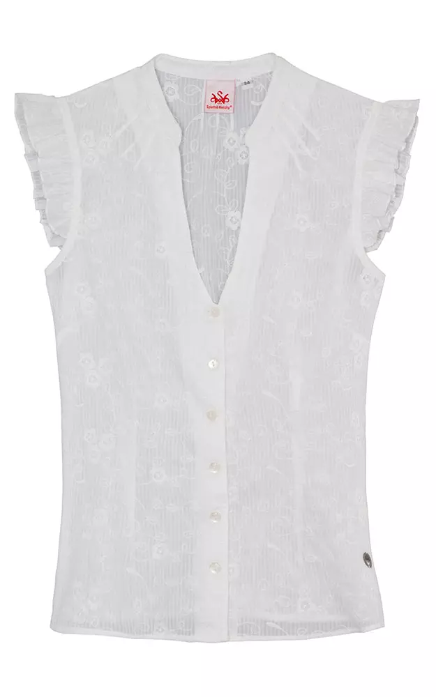 Trachtenbluse Garda, weiß