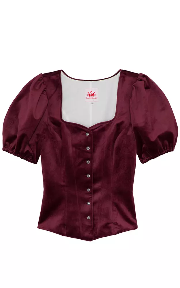 Spenzer Samt Griffin, dunkelrot