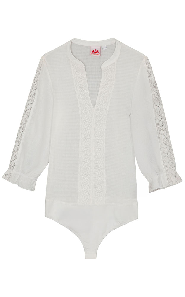 Trachtenbody Geneva, weiß