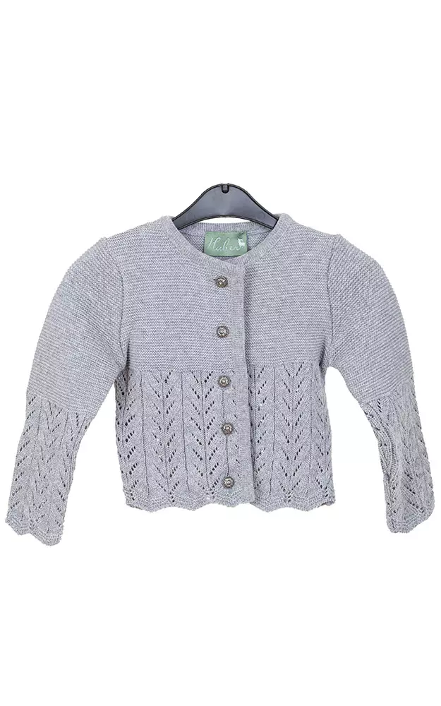 Kinder-Strickjacke Immi, grau