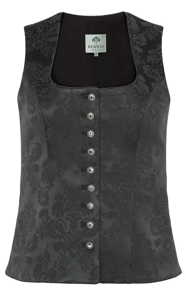 Mieder Jacquard, anthrazit